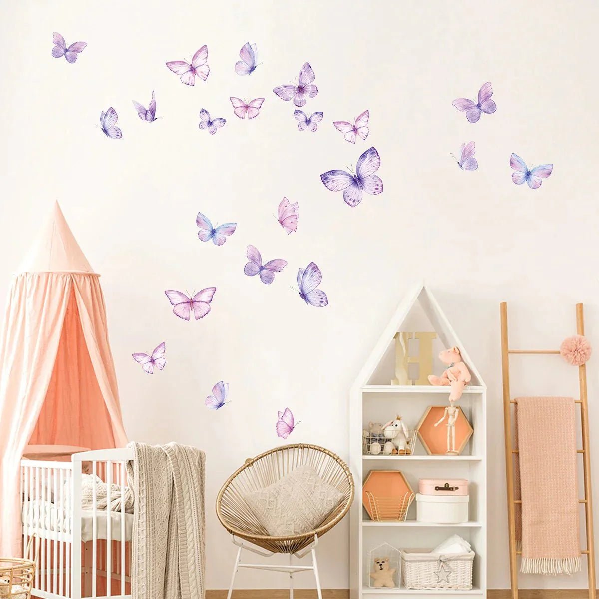 Décoration Murale - ButterfliesSticker™ - Violet - Bébé loulou