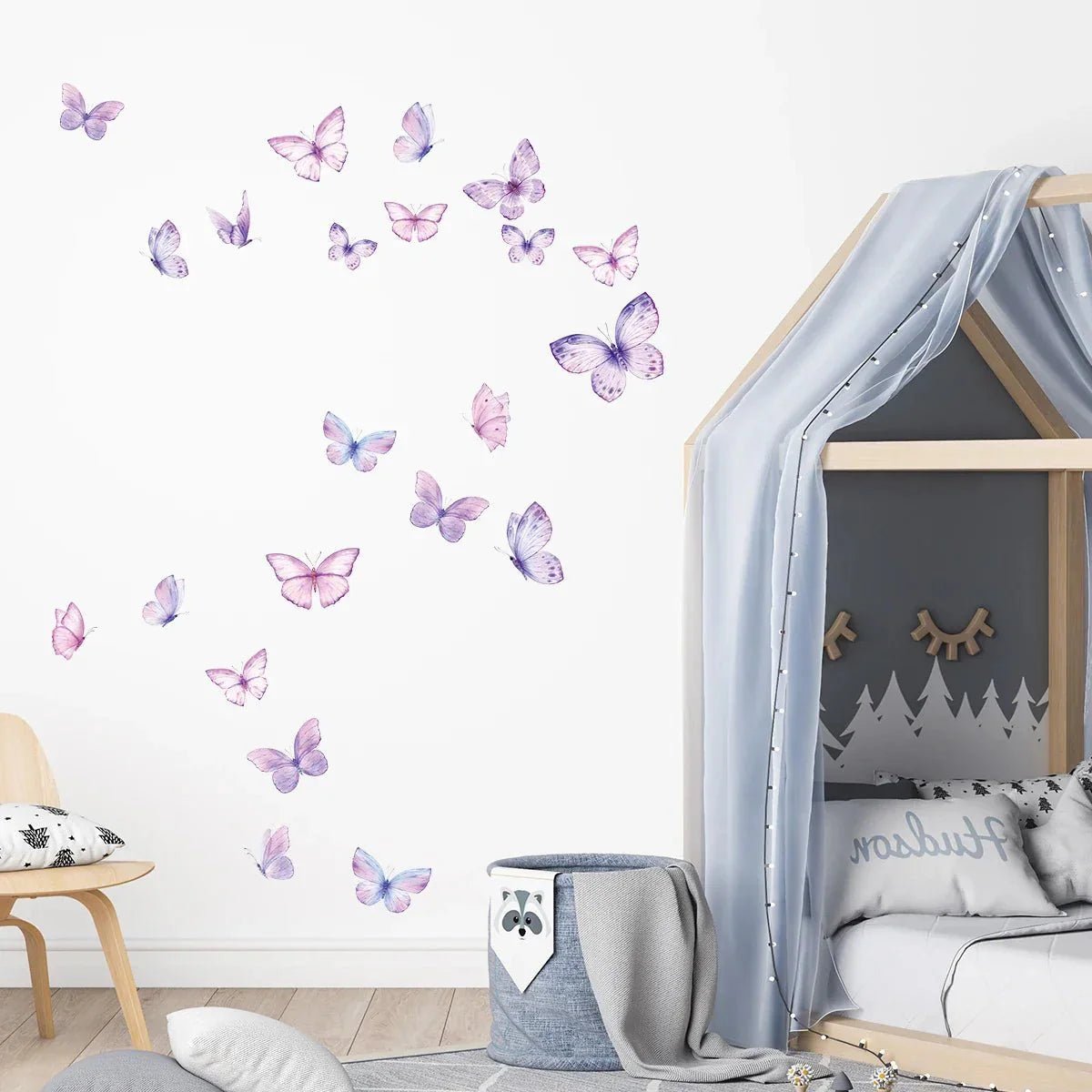 Décoration Murale - ButterfliesSticker™ - Violet - Bébé loulou